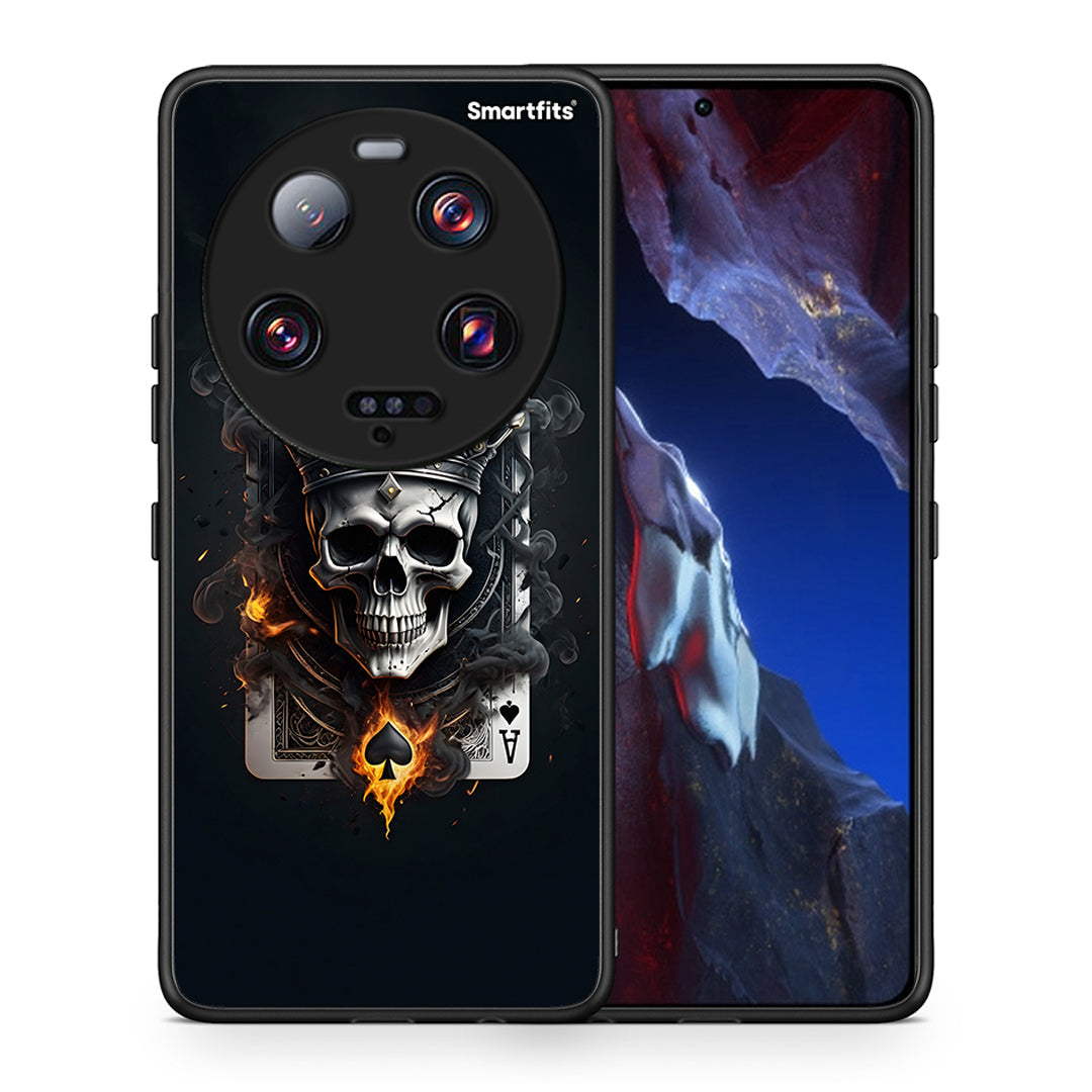 Θήκη Xiaomi 13 Ultra Skull King Ace από τη Smartfits με σχέδιο στο πίσω μέρος και μαύρο περίβλημα | Xiaomi 13 Ultra Skull King Ace Case with Colorful Back and Black Bezels