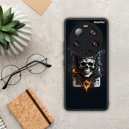 Θήκη Xiaomi 13 Ultra Skull King Ace από τη Smartfits με σχέδιο στο πίσω μέρος και μαύρο περίβλημα | Xiaomi 13 Ultra Skull King Ace Case with Colorful Back and Black Bezels