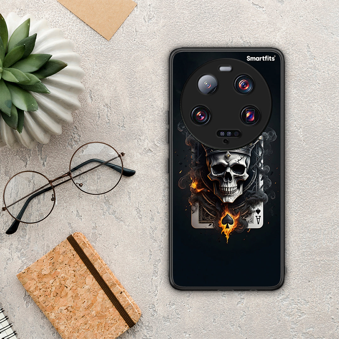 Θήκη Xiaomi 13 Ultra Skull King Ace από τη Smartfits με σχέδιο στο πίσω μέρος και μαύρο περίβλημα | Xiaomi 13 Ultra Skull King Ace Case with Colorful Back and Black Bezels