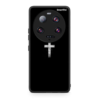Θήκη Xiaomi 13 Ultra White Cross από τη Smartfits με σχέδιο στο πίσω μέρος και μαύρο περίβλημα | Xiaomi 13 Ultra White Cross Case with Colorful Back and Black Bezels