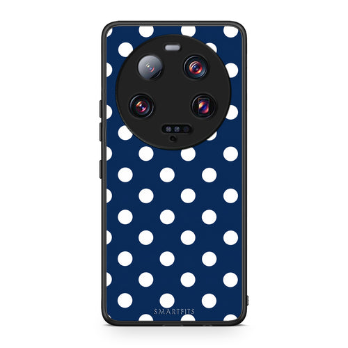 Θήκη Xiaomi 13 Ultra White Large Polka Dots on Navy από τη Smartfits με σχέδιο στο πίσω μέρος και μαύρο περίβλημα | Xiaomi 13 Ultra White Large Polka Dots on Navy case with colorful back and black bezels