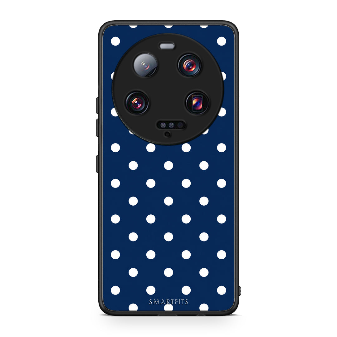 Θήκη Xiaomi 13 Ultra White Small Polka Dots on Navy από τη Smartfits με σχέδιο στο πίσω μέρος και μαύρο περίβλημα | Xiaomi 13 Ultra White Small Polka Dots on Navy case with colorful back and black bezels