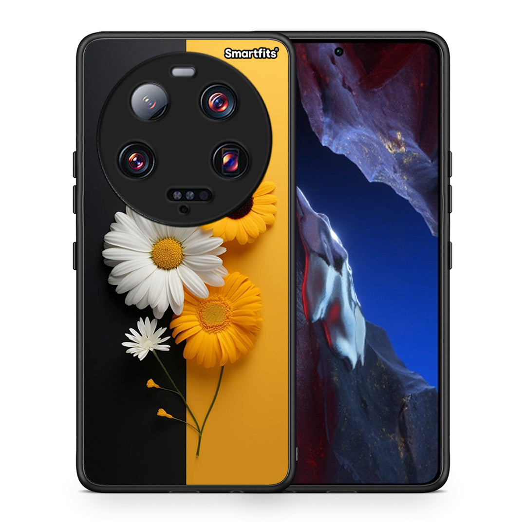 Θήκη Xiaomi 13 Ultra Yellow Daisies από τη Smartfits με σχέδιο στο πίσω μέρος και μαύρο περίβλημα | Xiaomi 13 Ultra Yellow Daisies Case with Colorful Back and Black Bezels