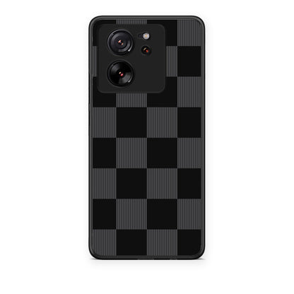 Θήκη Xiaomi 13T Black and Charcoal Striped Checks από τη Smartfits με σχέδιο στο πίσω μέρος και μαύρο περίβλημα | Xiaomi 13T Black and Charcoal Striped Checks case with colorful back and black bezels