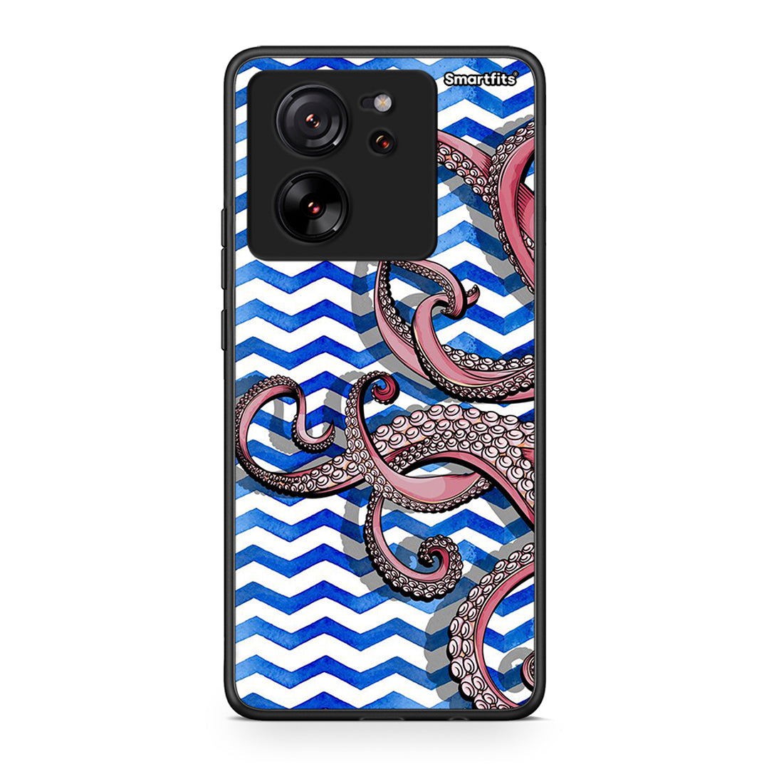 Xiaomi 13T Chevron Devilfish θήκη από τη Smartfits με σχέδιο στο πίσω μέρος και μαύρο περίβλημα | Smartphone case with colorful back and black bezels by Smartfits