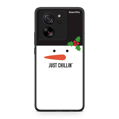 Xiaomi 13T Christmas Chillin θήκη από τη Smartfits με σχέδιο στο πίσω μέρος και μαύρο περίβλημα | Smartphone case with colorful back and black bezels by Smartfits