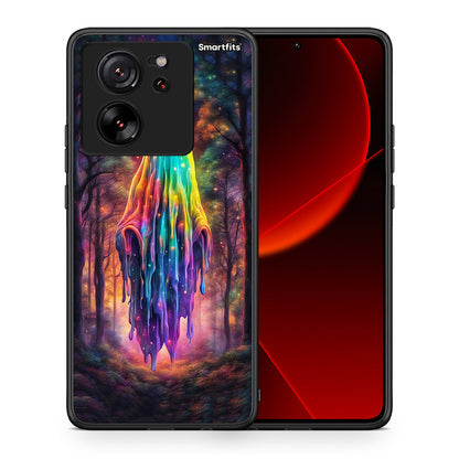 Θήκη Xiaomi 13T Halloween Ghost από τη Smartfits με σχέδιο στο πίσω μέρος και μαύρο περίβλημα | Xiaomi 13T Halloween Ghost case with colorful back and black bezels