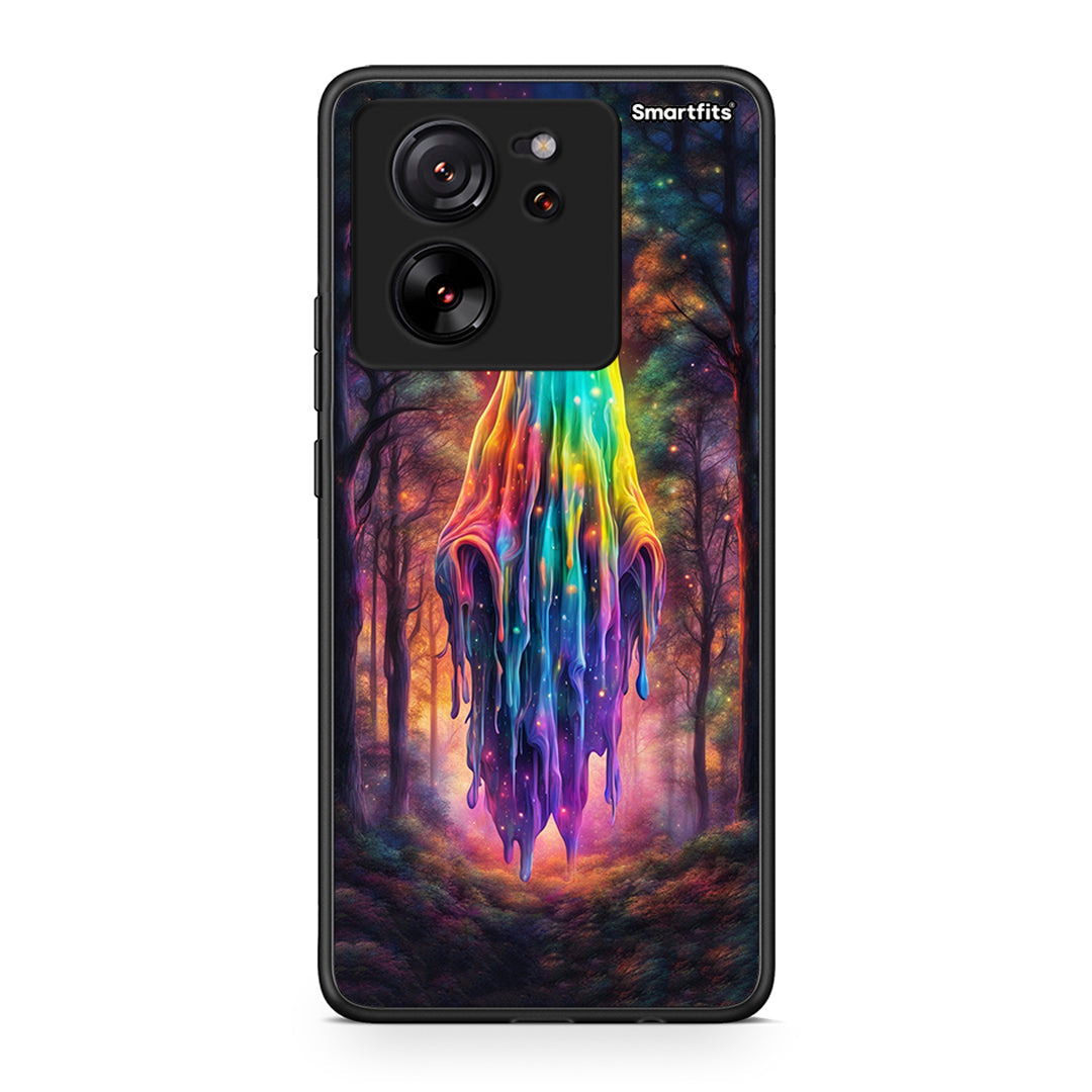 Xiaomi 13T Halloween Ghost θήκη από τη Smartfits με σχέδιο στο πίσω μέρος και μαύρο περίβλημα | Smartphone case with colorful back and black bezels by Smartfits