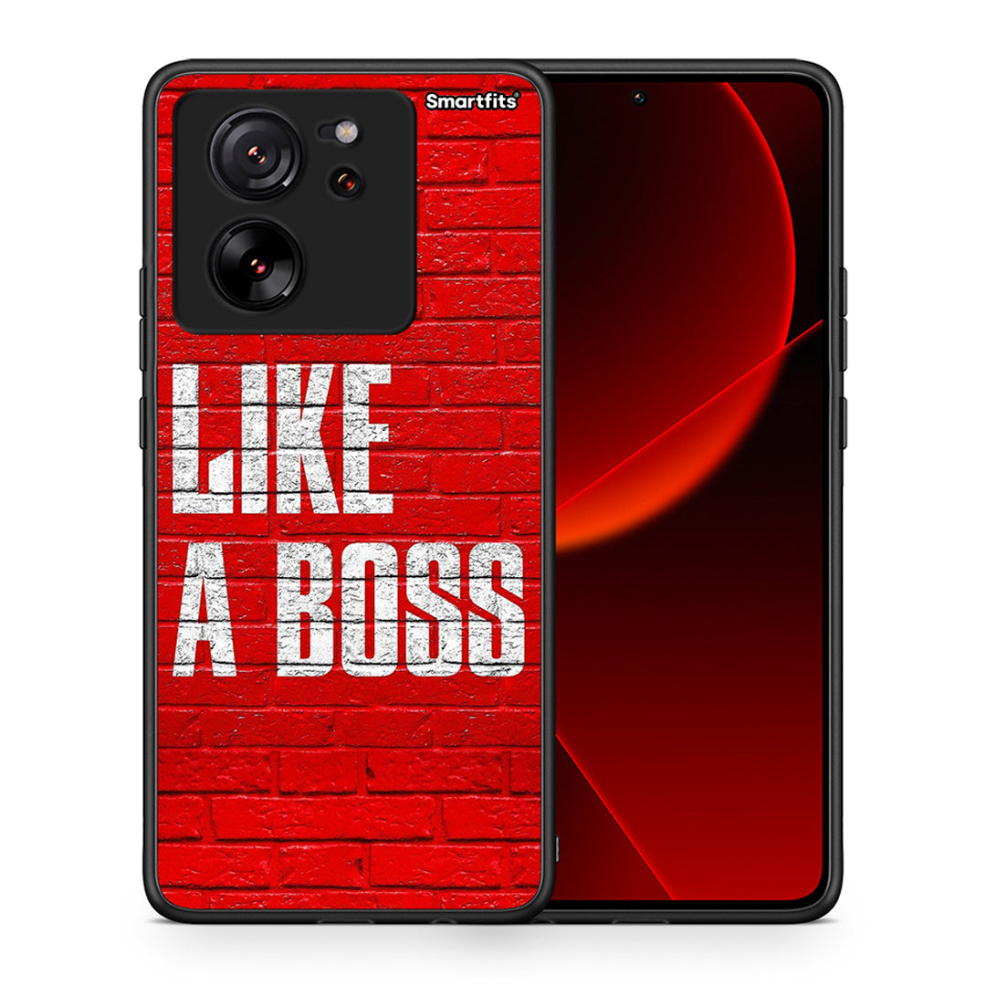 Θήκη Xiaomi 13T Like A Boss από τη Smartfits με σχέδιο στο πίσω μέρος και μαύρο περίβλημα | Xiaomi 13T Like A Boss case with colorful back and black bezels