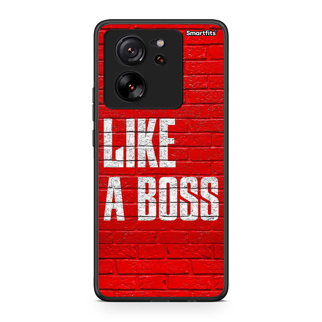 Xiaomi 13T Like A Boss θήκη από τη Smartfits με σχέδιο στο πίσω μέρος και μαύρο περίβλημα | Smartphone case with colorful back and black bezels by Smartfits