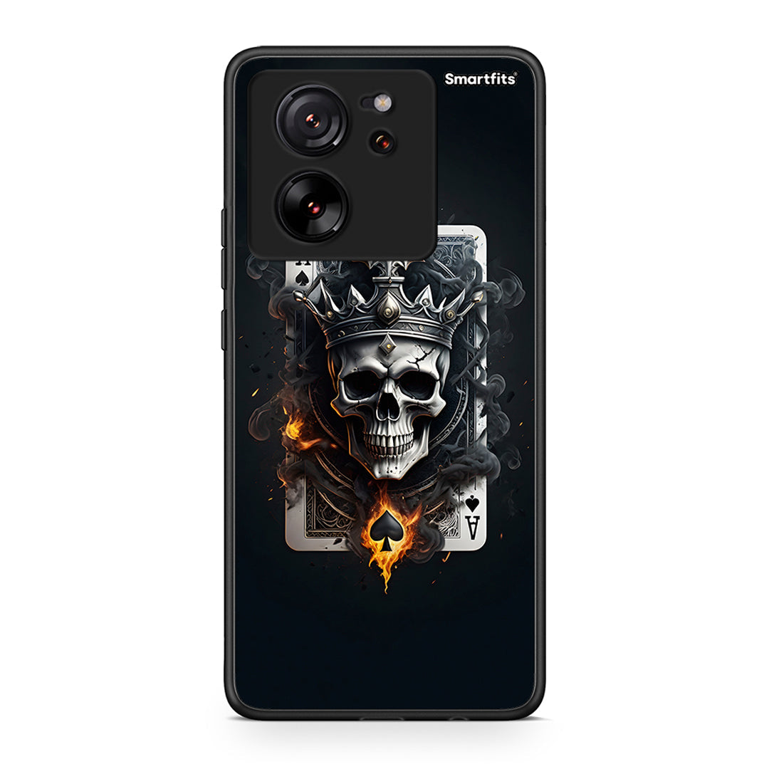 Xiaomi 13T Skull King Ace θήκη από τη Smartfits με σχέδιο στο πίσω μέρος και μαύρο περίβλημα | Smartphone case with colorful back and black bezels by Smartfits