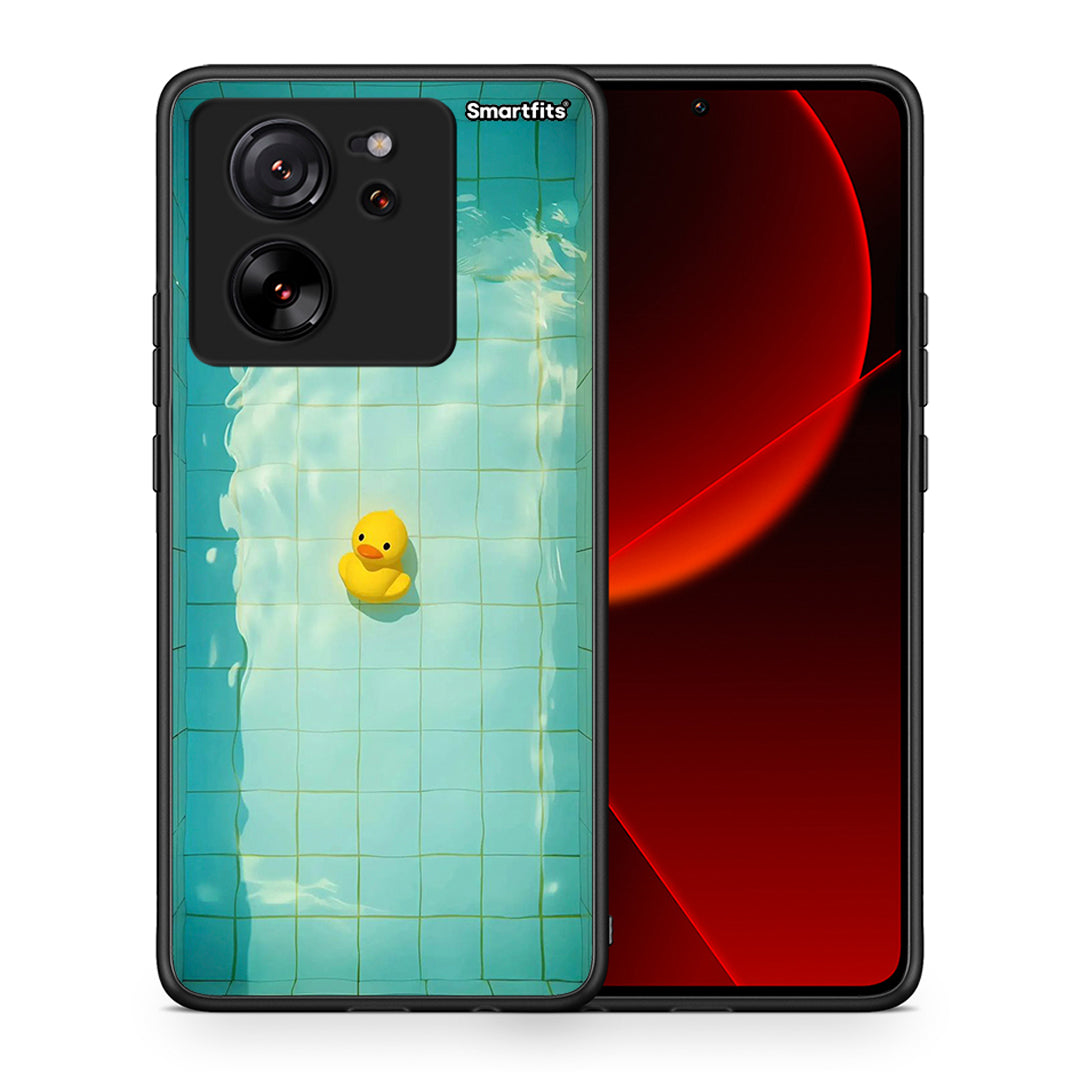 Θήκη Xiaomi 13T Yellow Duck από τη Smartfits με σχέδιο στο πίσω μέρος και μαύρο περίβλημα | Xiaomi 13T Yellow Duck case with colorful back and black bezels