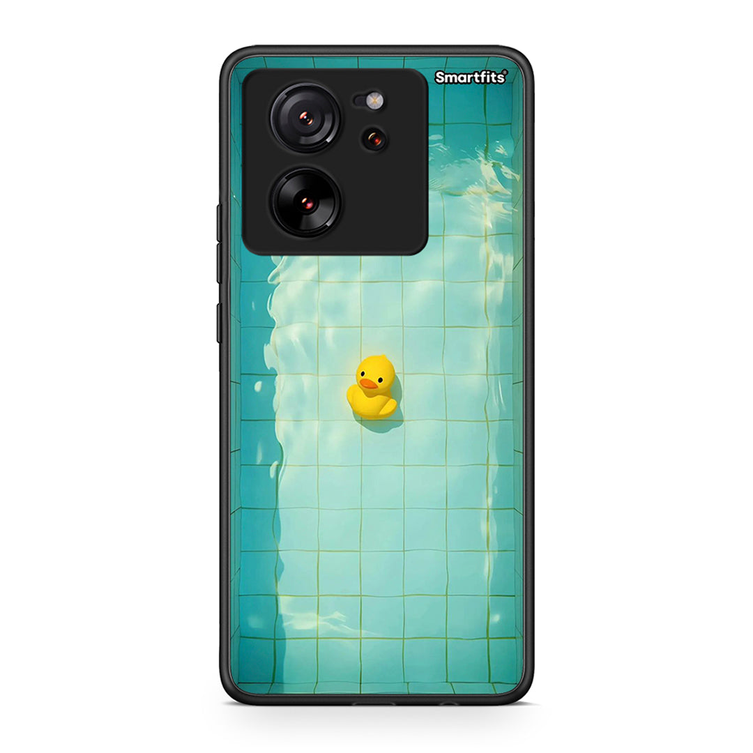 Xiaomi 13T Yellow Duck θήκη από τη Smartfits με σχέδιο στο πίσω μέρος και μαύρο περίβλημα | Smartphone case with colorful back and black bezels by Smartfits