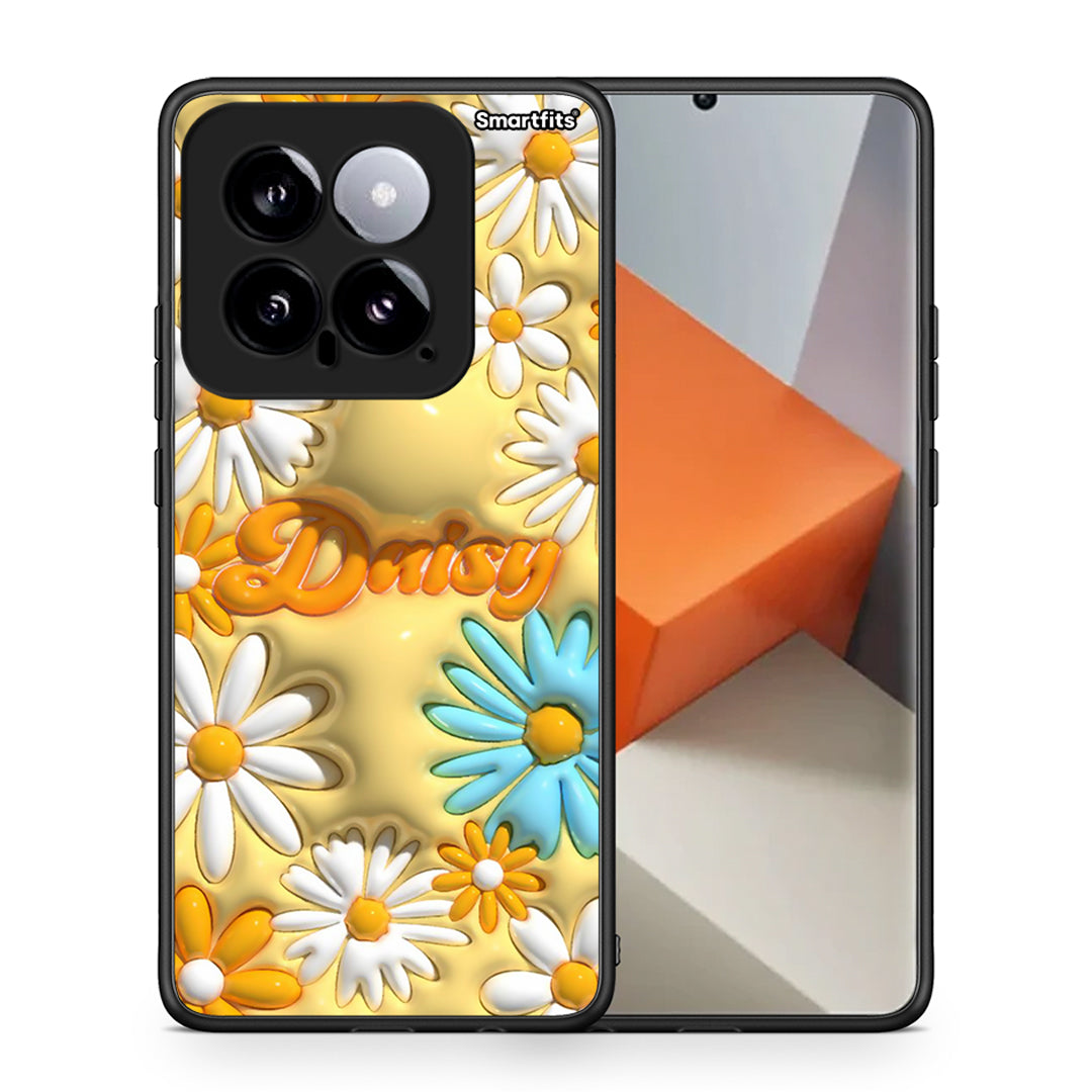 Θήκη Xiaomi 14 5G Bubble Daisies από τη Smartfits με σχέδιο στο πίσω μέρος και μαύρο περίβλημα | Xiaomi 14 5G Bubble Daisies case with colorful back and black bezels