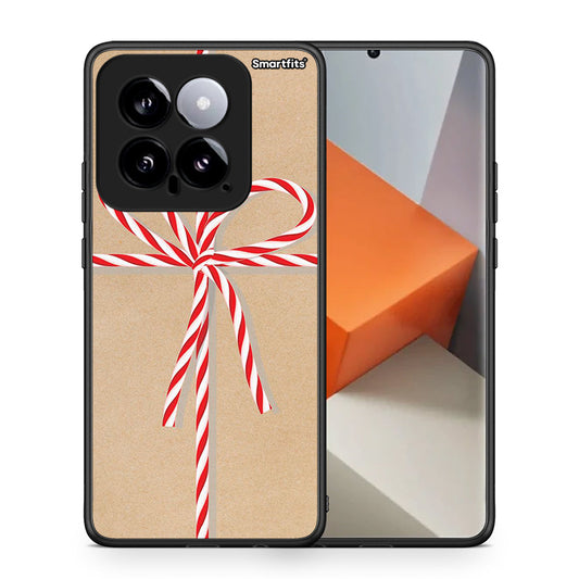 Θήκη Xiaomi 14 5G Christmas Gift από τη Smartfits με σχέδιο στο πίσω μέρος και μαύρο περίβλημα | Xiaomi 14 5G Christmas Gift case with colorful back and black bezels