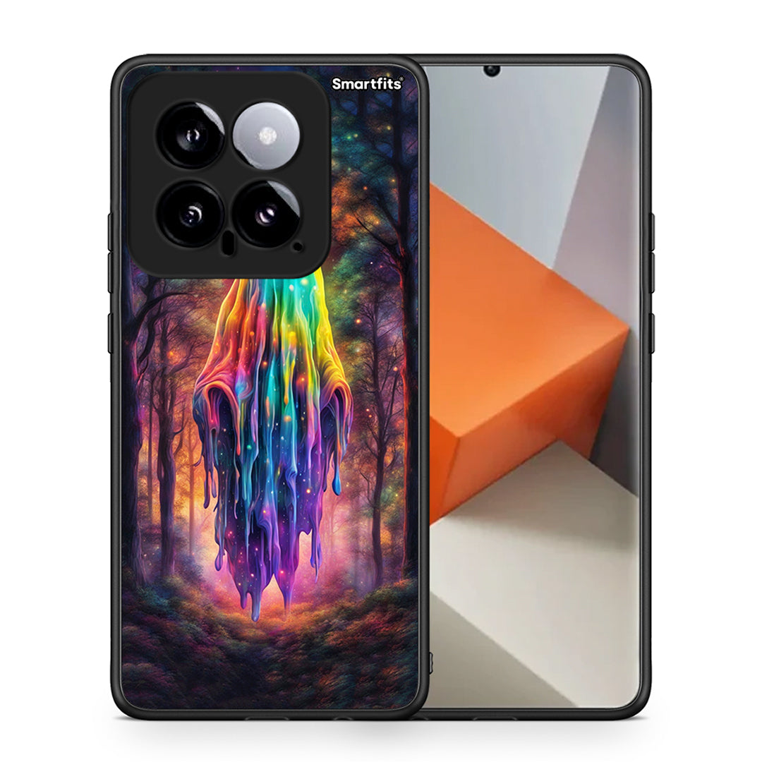 Θήκη Xiaomi 14 5G Halloween Ghost από τη Smartfits με σχέδιο στο πίσω μέρος και μαύρο περίβλημα | Xiaomi 14 5G Halloween Ghost case with colorful back and black bezels