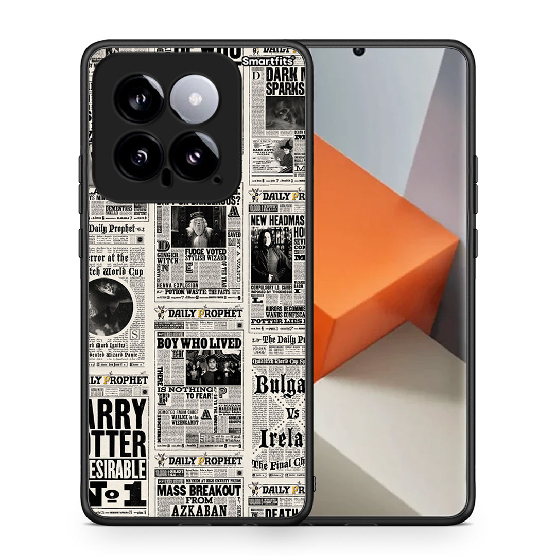 Θήκη Xiaomi 14 5G Harry Paper από τη Smartfits με σχέδιο στο πίσω μέρος και μαύρο περίβλημα | Xiaomi 14 5G Harry Paper case with colorful back and black bezels