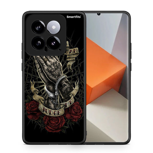 Θήκη Xiaomi 14 5G Judge By God από τη Smartfits με σχέδιο στο πίσω μέρος και μαύρο περίβλημα | Xiaomi 14 5G Judge By God case with colorful back and black bezels