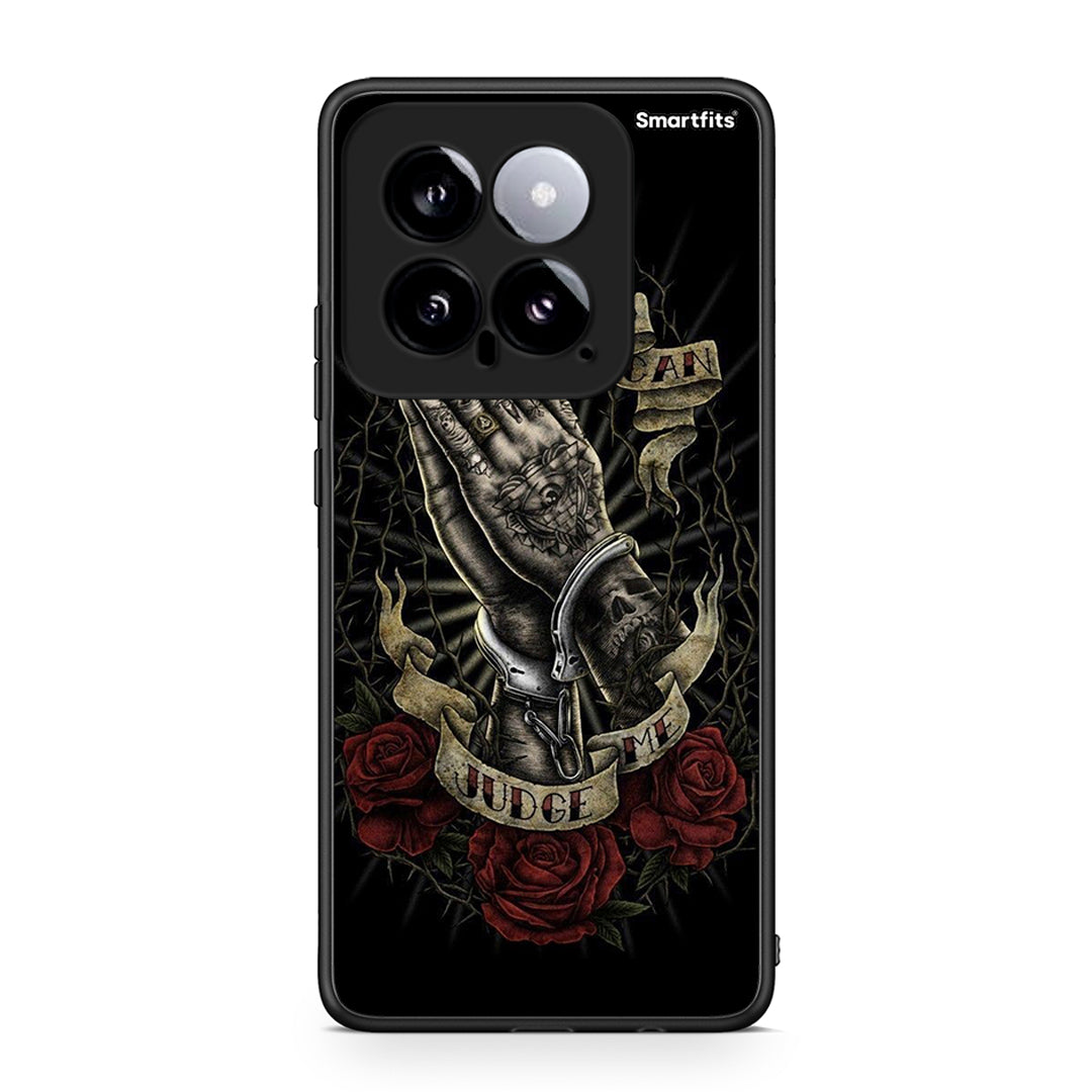 Xiaomi 14 5G Judge By God θήκη από τη Smartfits με σχέδιο στο πίσω μέρος και μαύρο περίβλημα | Smartphone case with colorful back and black bezels by Smartfits