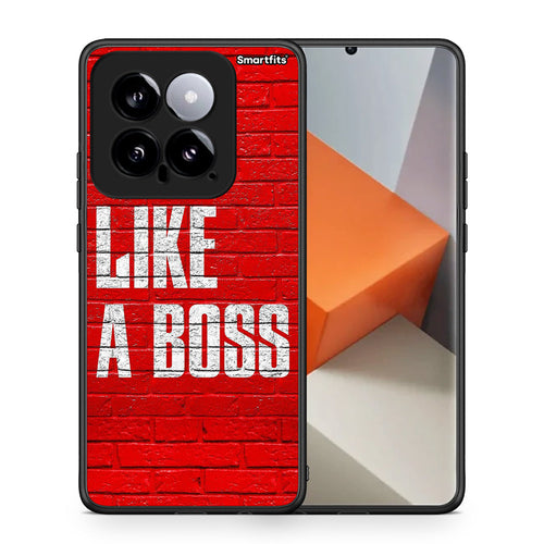 Θήκη Xiaomi 14 5G Like A Boss από τη Smartfits με σχέδιο στο πίσω μέρος και μαύρο περίβλημα | Xiaomi 14 5G Like A Boss case with colorful back and black bezels