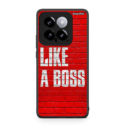 Xiaomi 14 5G Like A Boss θήκη από τη Smartfits με σχέδιο στο πίσω μέρος και μαύρο περίβλημα | Smartphone case with colorful back and black bezels by Smartfits
