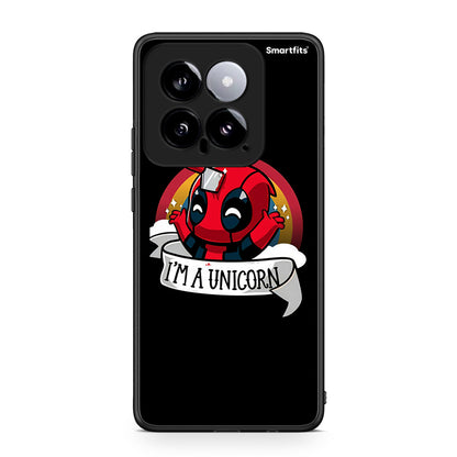 Xiaomi 14 5G Unicorn Deadpool θήκη από τη Smartfits με σχέδιο στο πίσω μέρος και μαύρο περίβλημα | Smartphone case with colorful back and black bezels by Smartfits