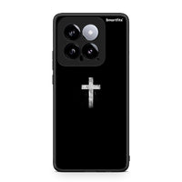 Thumbnail for Xiaomi 14 5G White Cross θήκη από τη Smartfits με σχέδιο στο πίσω μέρος και μαύρο περίβλημα | Smartphone case with colorful back and black bezels by Smartfits