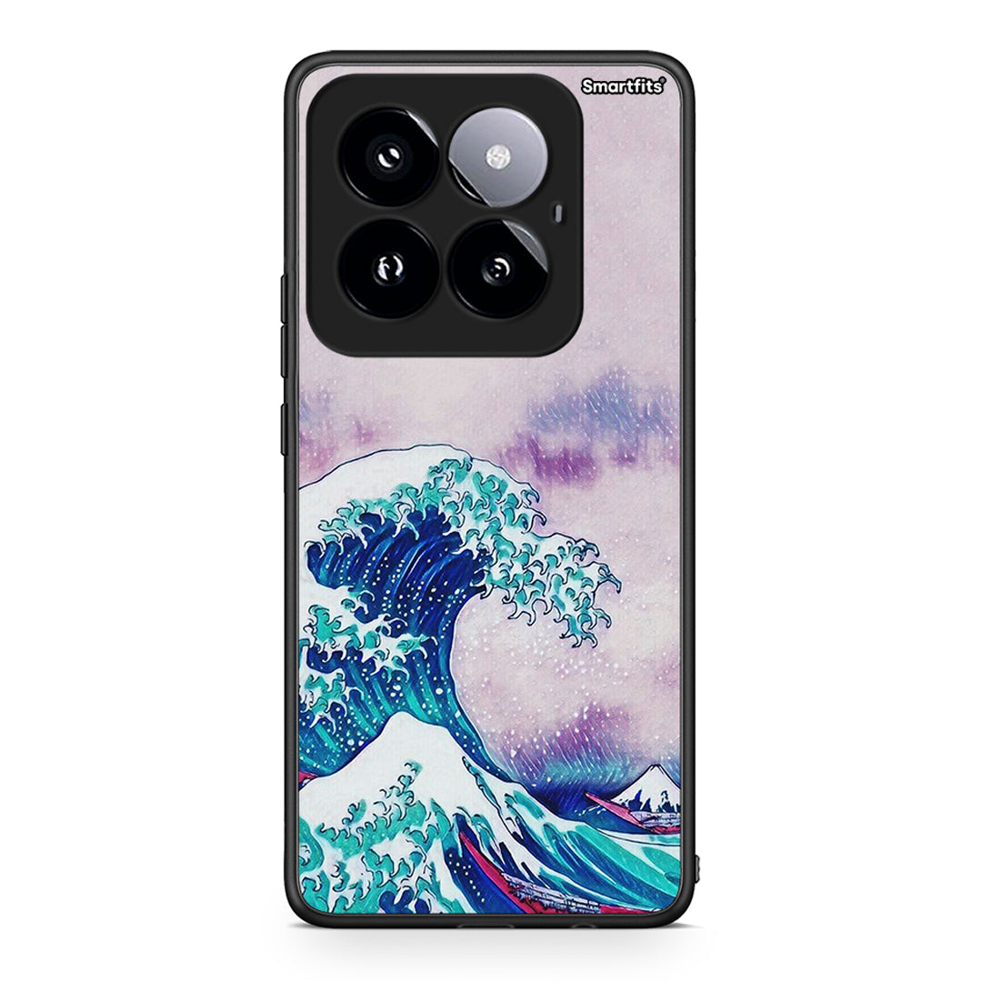 Xiaomi 14 Pro 5G Blue Waves θήκη από τη Smartfits με σχέδιο στο πίσω μέρος και μαύρο περίβλημα | Smartphone case with colorful back and black bezels by Smartfits