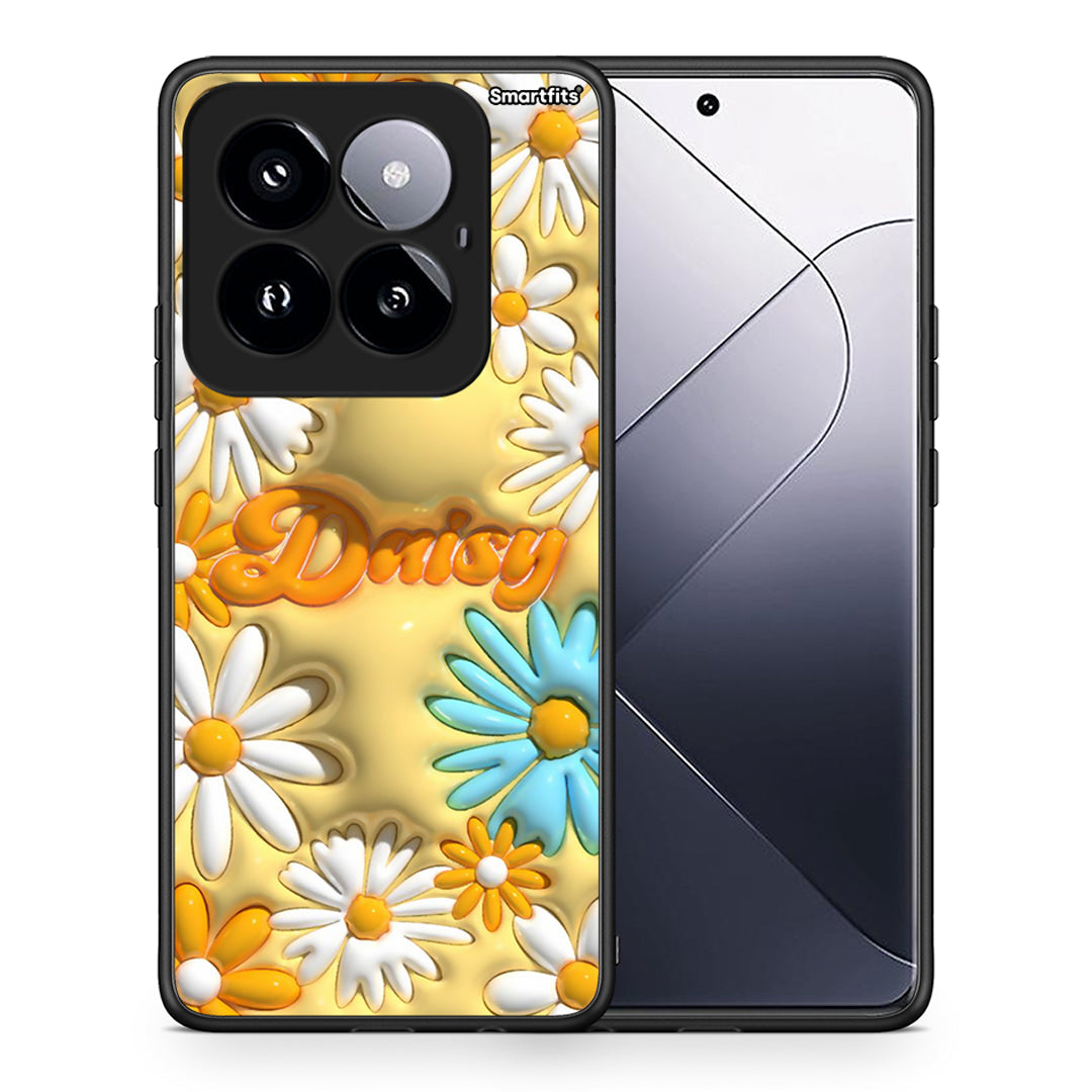 Θήκη Xiaomi 14 Pro 5G Bubble Daisies από τη Smartfits με σχέδιο στο πίσω μέρος και μαύρο περίβλημα | Xiaomi 14 Pro 5G Bubble Daisies case with colorful back and black bezels