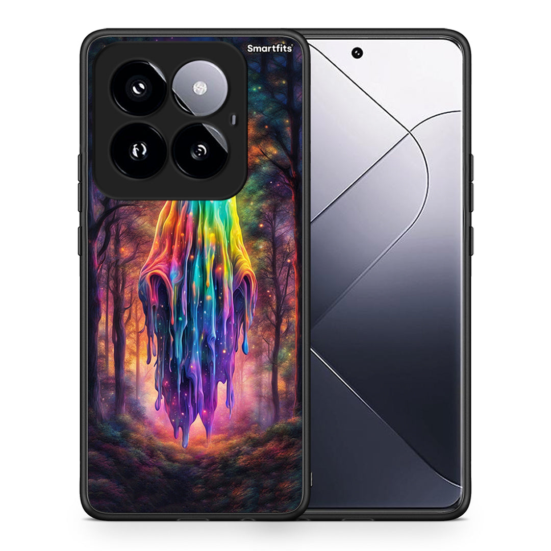 Θήκη Xiaomi 14 Pro 5G Halloween Ghost από τη Smartfits με σχέδιο στο πίσω μέρος και μαύρο περίβλημα | Xiaomi 14 Pro 5G Halloween Ghost case with colorful back and black bezels