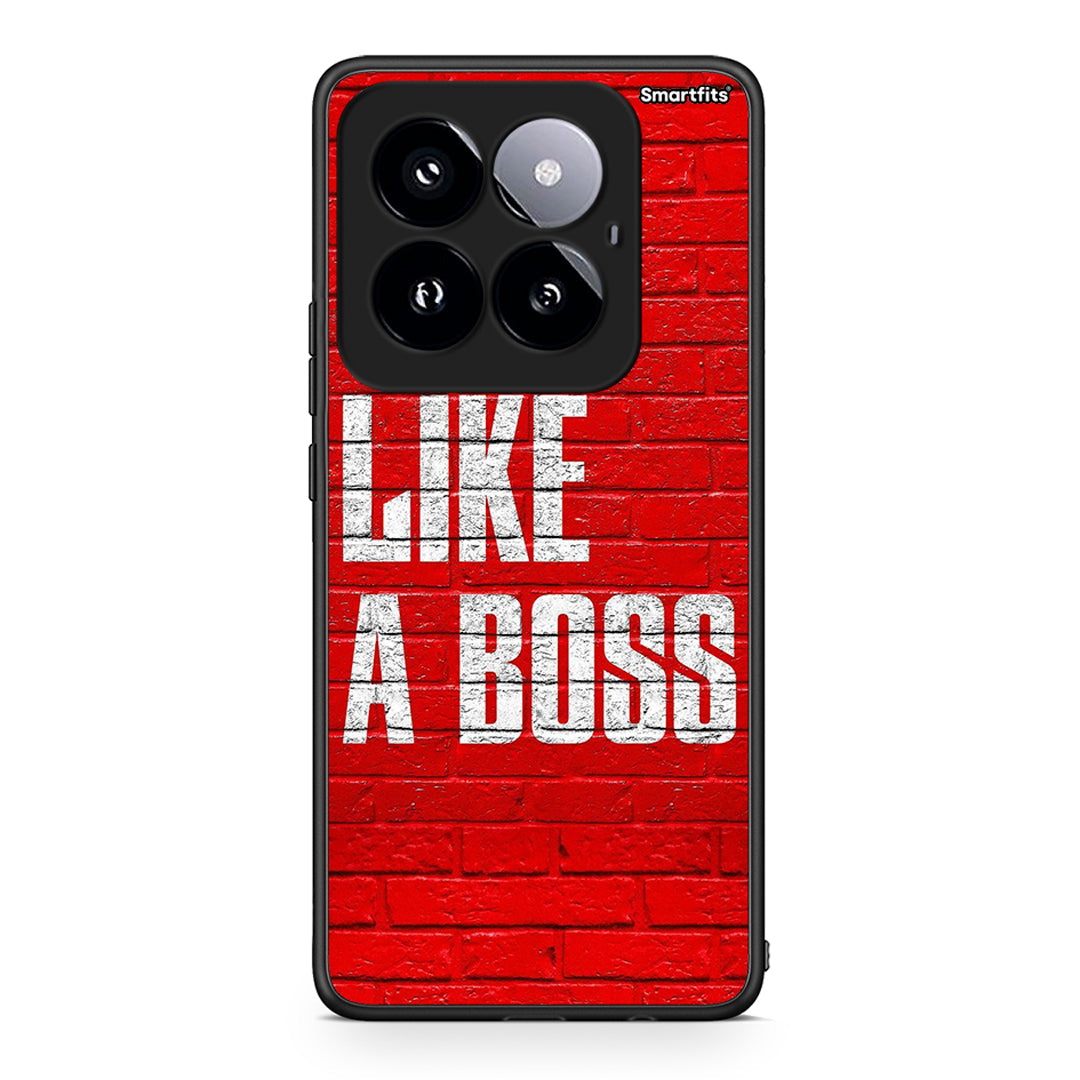 Xiaomi 14 Pro 5G Like A Boss θήκη από τη Smartfits με σχέδιο στο πίσω μέρος και μαύρο περίβλημα | Smartphone case with colorful back and black bezels by Smartfits