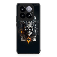 Thumbnail for Xiaomi 14 Pro 5G Skull King Ace θήκη από τη Smartfits με σχέδιο στο πίσω μέρος και μαύρο περίβλημα | Smartphone case with colorful back and black bezels by Smartfits