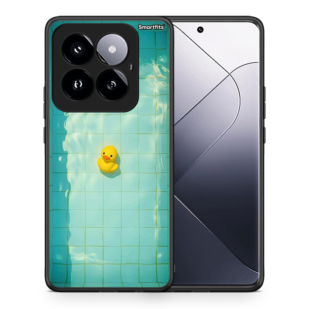 Θήκη Xiaomi 14 Pro 5G Yellow Duck από τη Smartfits με σχέδιο στο πίσω μέρος και μαύρο περίβλημα | Xiaomi 14 Pro 5G Yellow Duck case with colorful back and black bezels