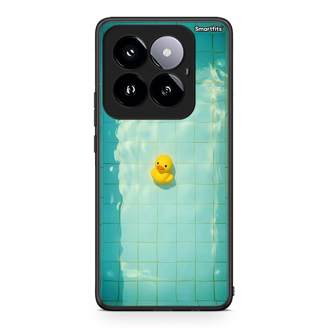 Xiaomi 14 Pro 5G Yellow Duck θήκη από τη Smartfits με σχέδιο στο πίσω μέρος και μαύρο περίβλημα | Smartphone case with colorful back and black bezels by Smartfits