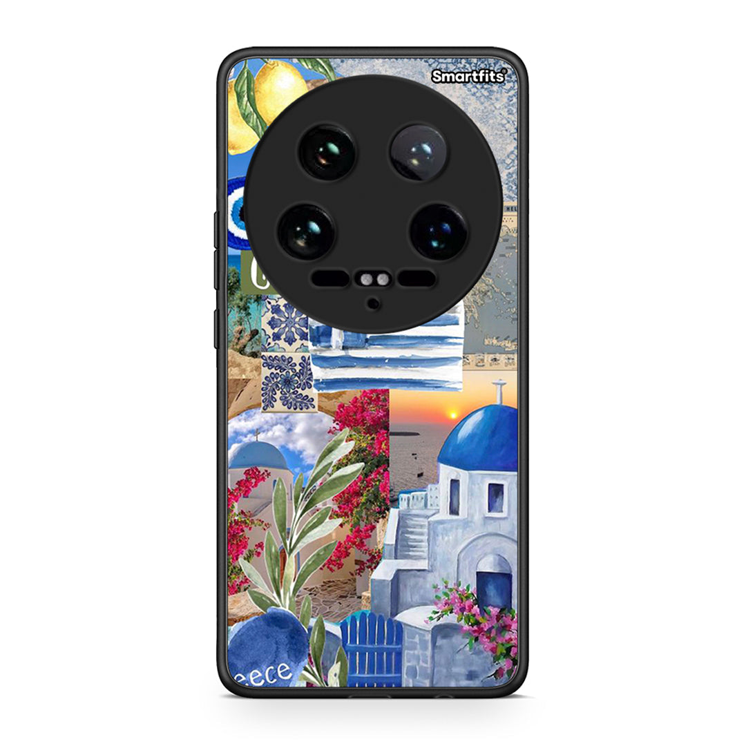 Xiaomi 14 Ultra All Greek Θήκη από τη Smartfits με σχέδιο στο πίσω μέρος και μαύρο περίβλημα | Smartphone case with colorful back and black bezels by Smartfits