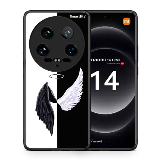 Θήκη Xiaomi 14 Ultra Angels Demons από τη Smartfits με σχέδιο στο πίσω μέρος και μαύρο περίβλημα | Xiaomi 14 Ultra Angels Demons case with colorful back and black bezels