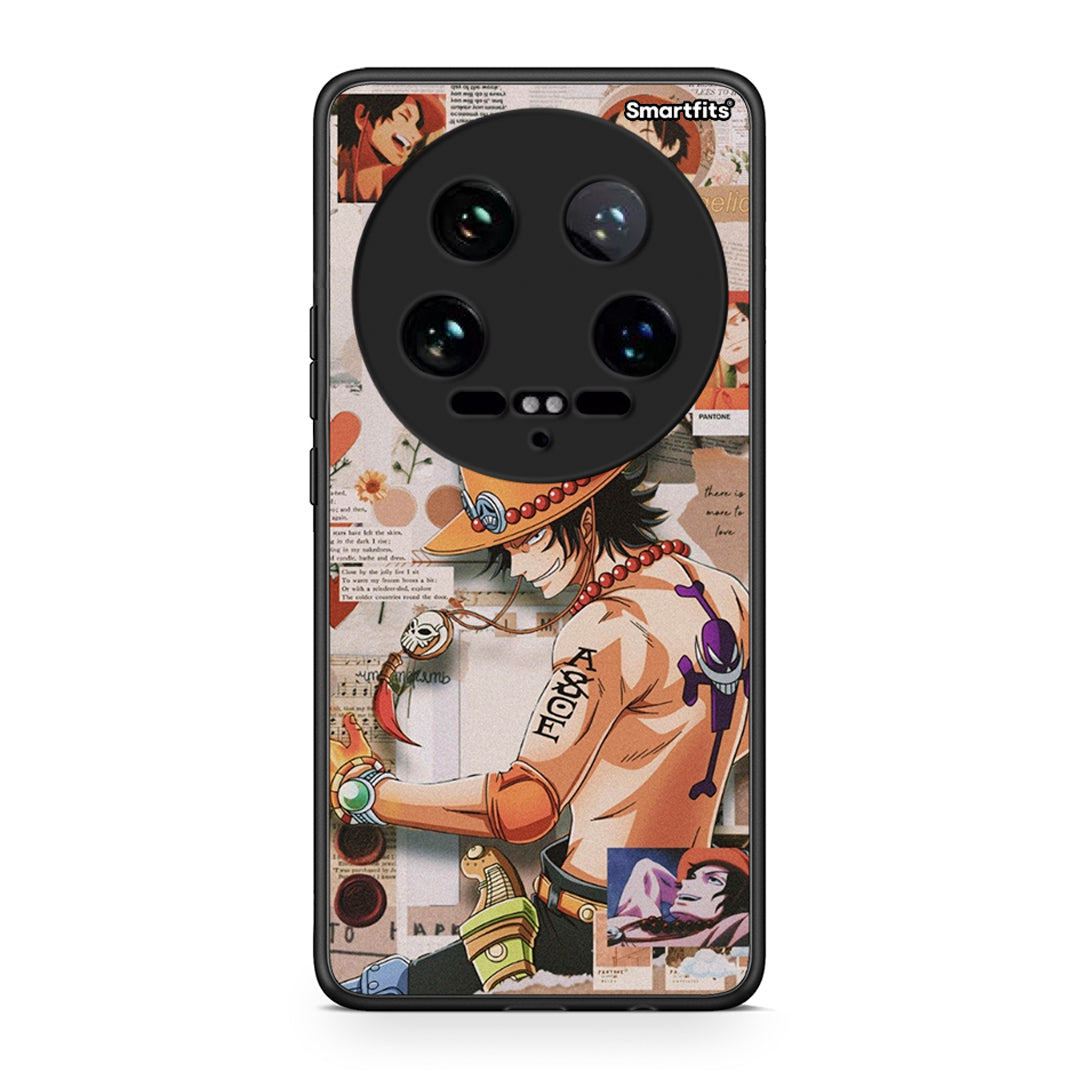 Xiaomi 14 Ultra Anime Collage θήκη από τη Smartfits με σχέδιο στο πίσω μέρος και μαύρο περίβλημα | Smartphone case with colorful back and black bezels by Smartfits