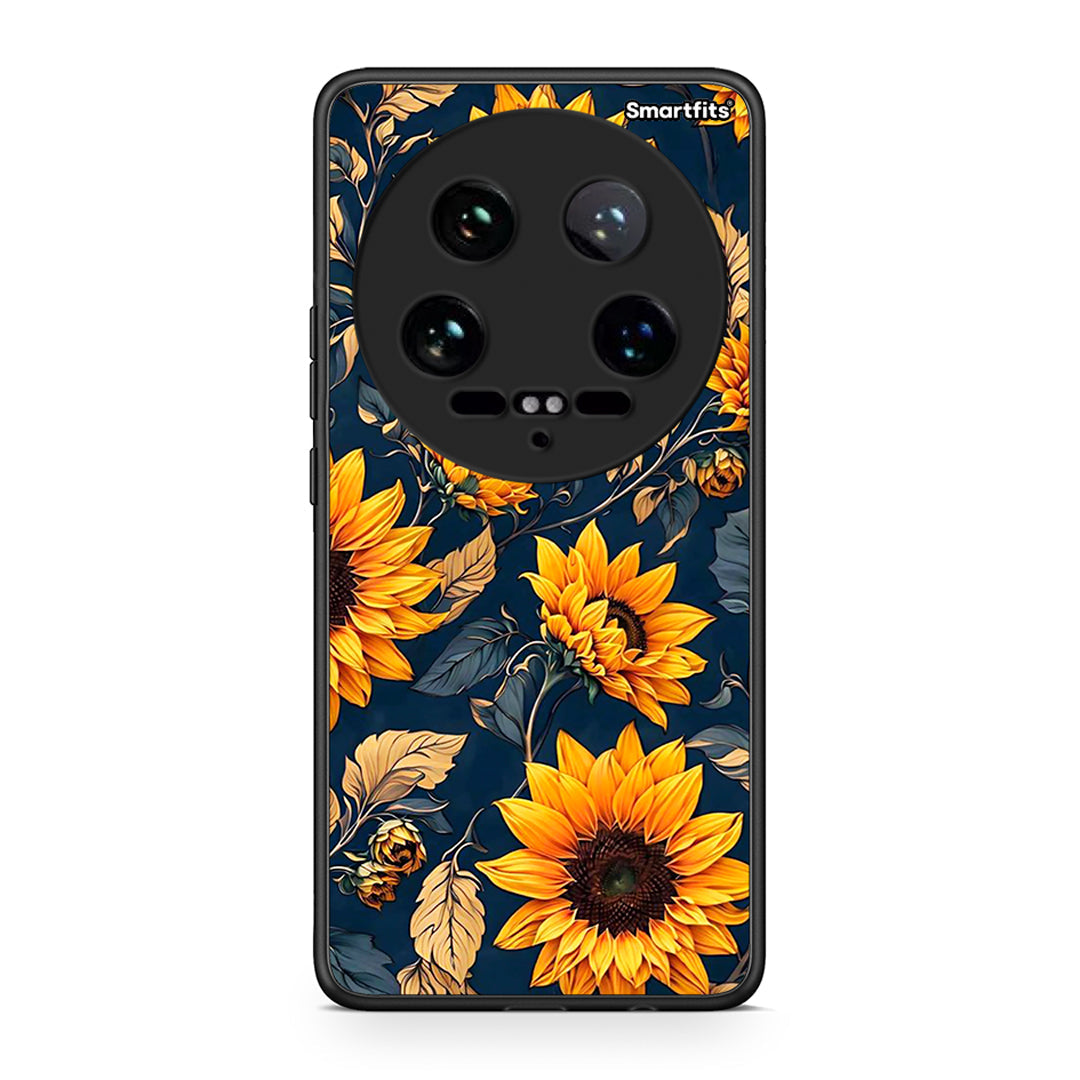 Xiaomi 14 Ultra Autumn Sunflowers Θήκη από τη Smartfits με σχέδιο στο πίσω μέρος και μαύρο περίβλημα | Smartphone case with colorful back and black bezels by Smartfits