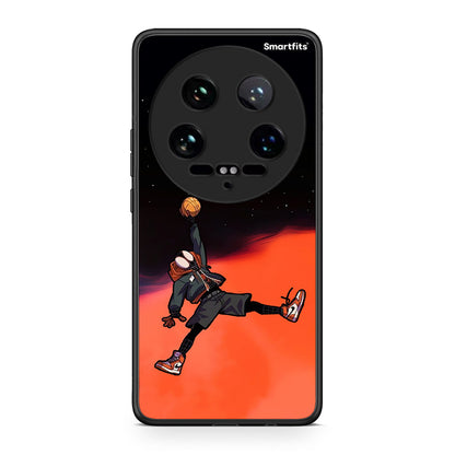 Xiaomi 14 Ultra Basketball Hero θήκη από τη Smartfits με σχέδιο στο πίσω μέρος και μαύρο περίβλημα | Smartphone case with colorful back and black bezels by Smartfits