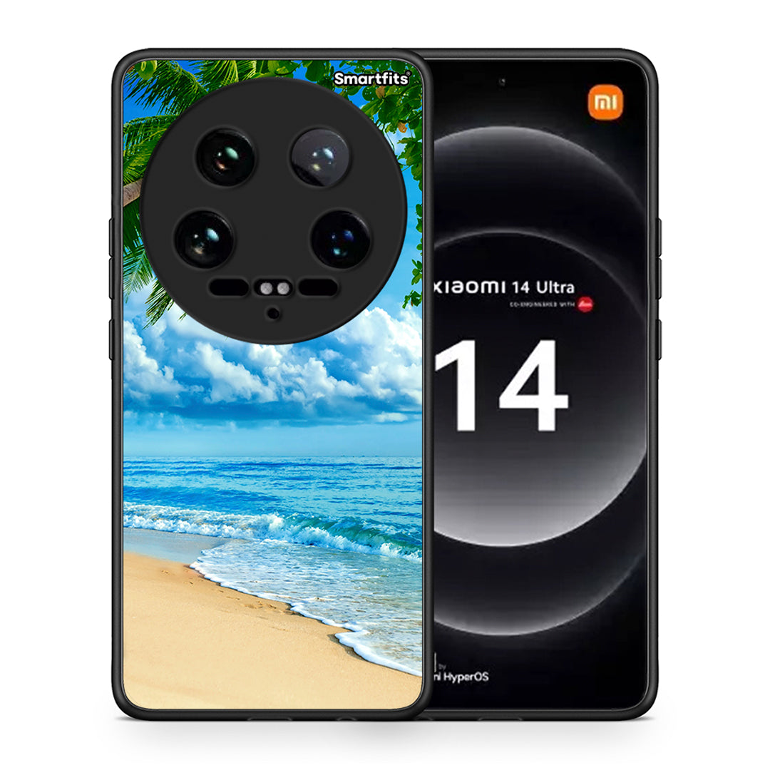 Θήκη Xiaomi 14 Ultra Beautiful Beach από τη Smartfits με σχέδιο στο πίσω μέρος και μαύρο περίβλημα | Xiaomi 14 Ultra Beautiful Beach case with colorful back and black bezels