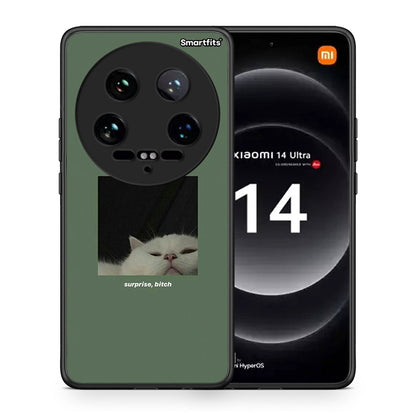 Θήκη Xiaomi 14 Ultra Bitch Surprise από τη Smartfits με σχέδιο στο πίσω μέρος και μαύρο περίβλημα | Xiaomi 14 Ultra Bitch Surprise case with colorful back and black bezels