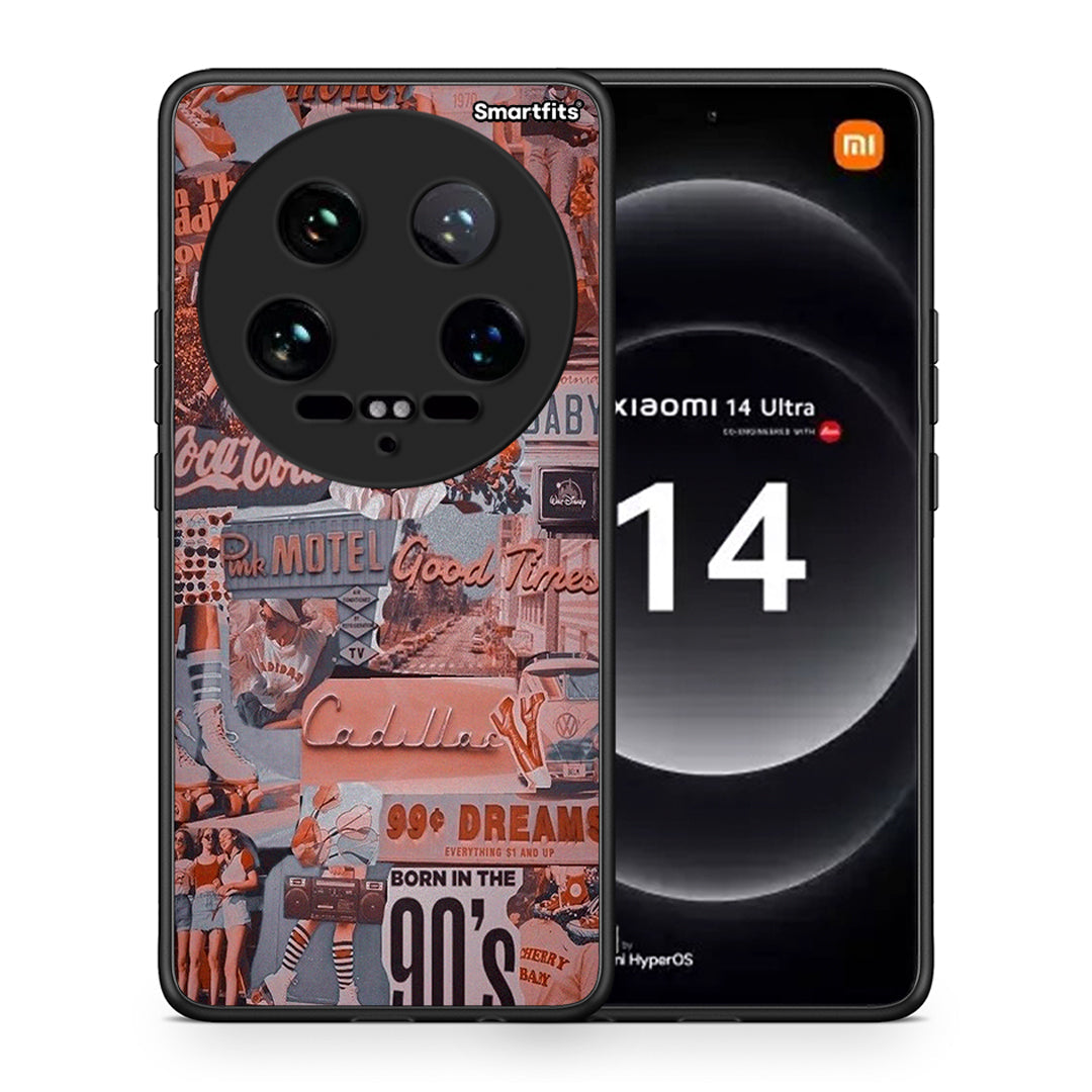 Θήκη Xiaomi 14 Ultra Born In 90s από τη Smartfits με σχέδιο στο πίσω μέρος και μαύρο περίβλημα | Xiaomi 14 Ultra Born In 90s case with colorful back and black bezels
