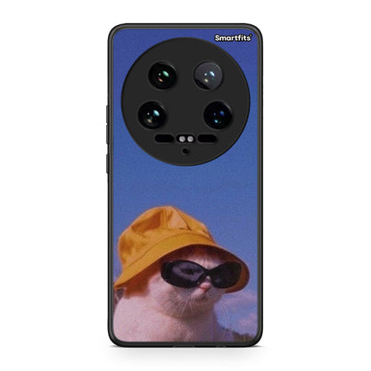 Xiaomi 14 Ultra Cat Diva θήκη από τη Smartfits με σχέδιο στο πίσω μέρος και μαύρο περίβλημα | Smartphone case with colorful back and black bezels by Smartfits