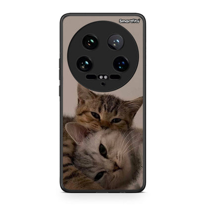 Xiaomi 14 Ultra Cats In Love Θήκη από τη Smartfits με σχέδιο στο πίσω μέρος και μαύρο περίβλημα | Smartphone case with colorful back and black bezels by Smartfits