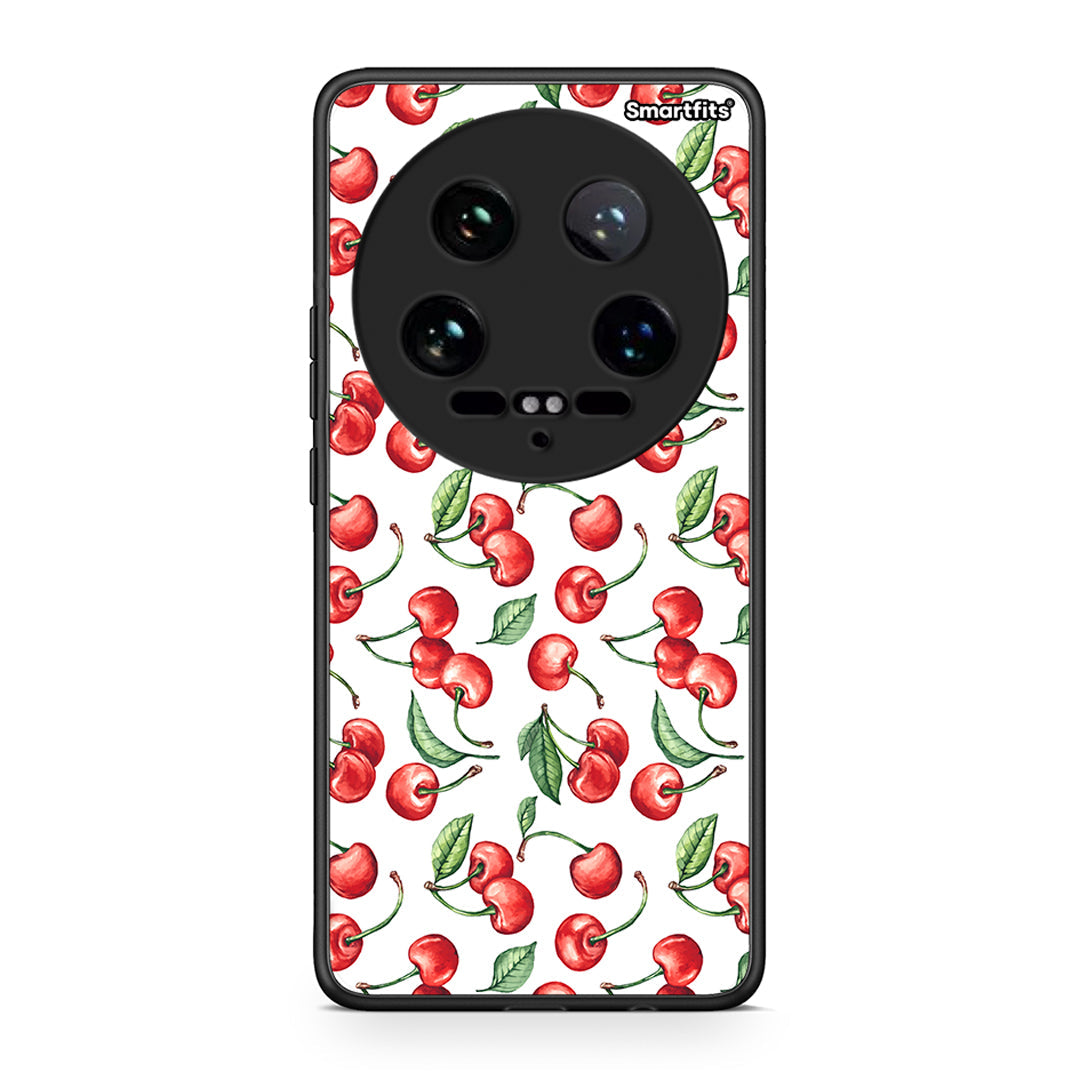 Xiaomi 14 Ultra Cherry Summer θήκη από τη Smartfits με σχέδιο στο πίσω μέρος και μαύρο περίβλημα | Smartphone case with colorful back and black bezels by Smartfits