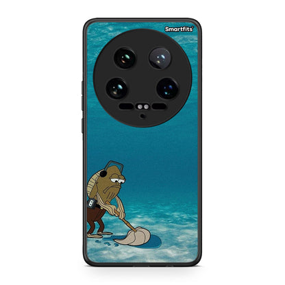 Xiaomi 14 Ultra Clean The Ocean Θήκη από τη Smartfits με σχέδιο στο πίσω μέρος και μαύρο περίβλημα | Smartphone case with colorful back and black bezels by Smartfits