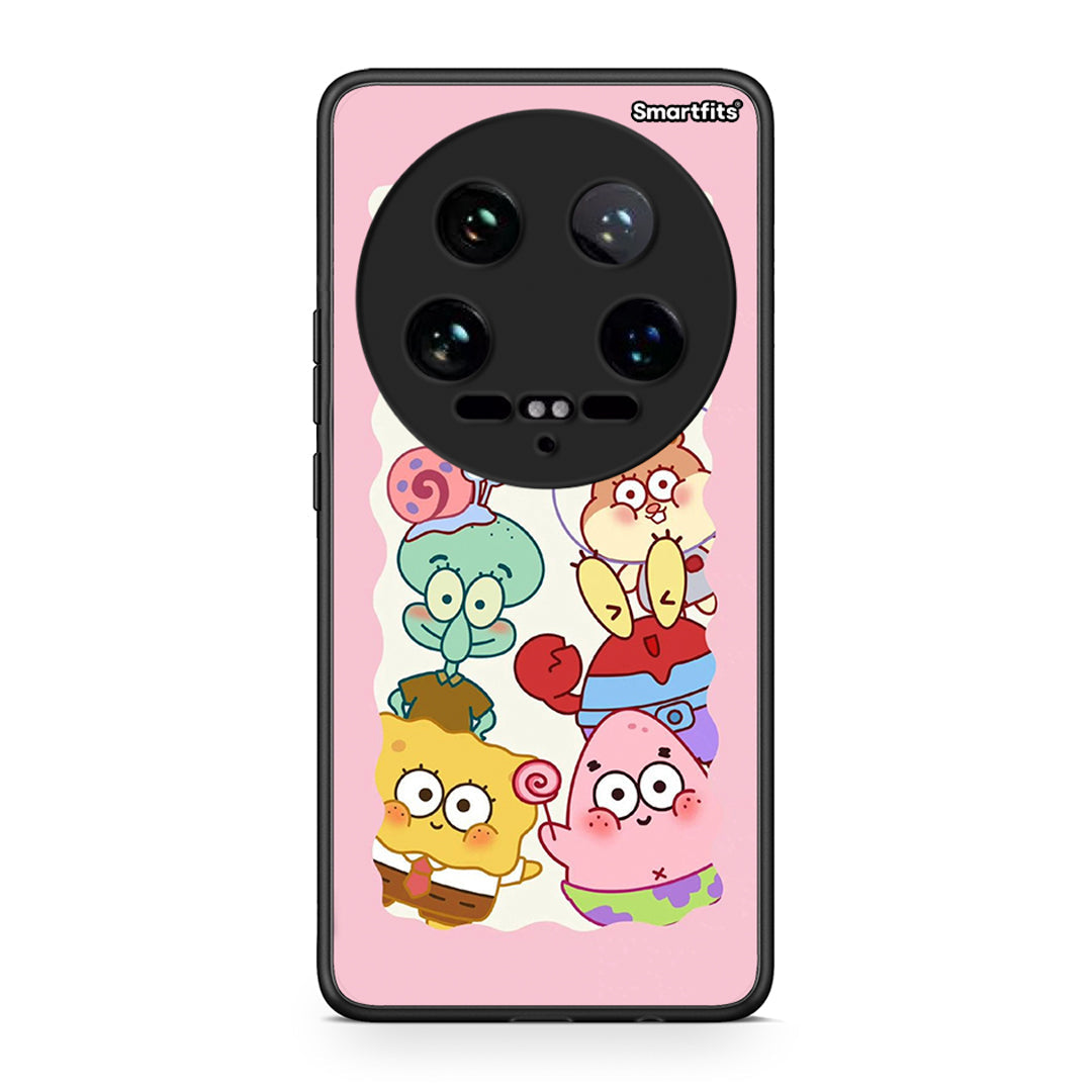 Xiaomi 14 Ultra Cute Companion θήκη από τη Smartfits με σχέδιο στο πίσω μέρος και μαύρο περίβλημα | Smartphone case with colorful back and black bezels by Smartfits