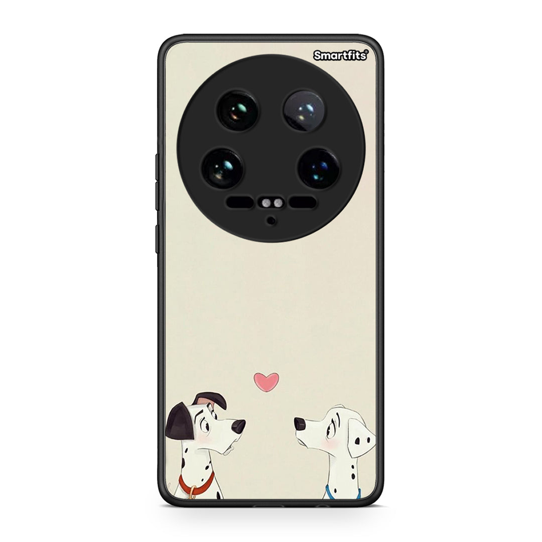 Xiaomi 14 Ultra Dalmatians Love θήκη από τη Smartfits με σχέδιο στο πίσω μέρος και μαύρο περίβλημα | Smartphone case with colorful back and black bezels by Smartfits