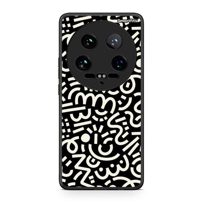 Xiaomi 14 Ultra Doodle Art Θήκη από τη Smartfits με σχέδιο στο πίσω μέρος και μαύρο περίβλημα | Smartphone case with colorful back and black bezels by Smartfits