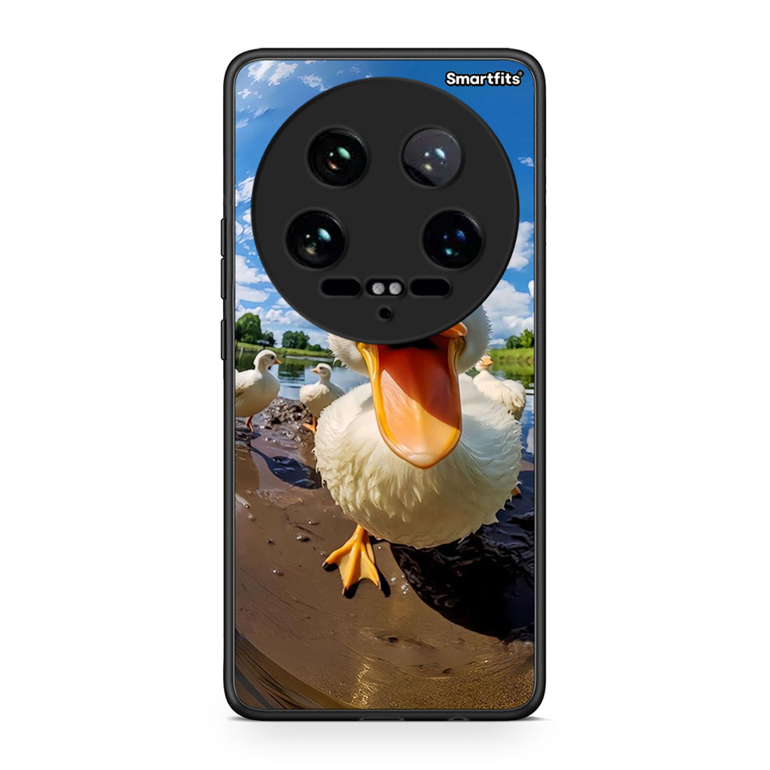 Xiaomi 14 Ultra Duck Face θήκη από τη Smartfits με σχέδιο στο πίσω μέρος και μαύρο περίβλημα | Smartphone case with colorful back and black bezels by Smartfits